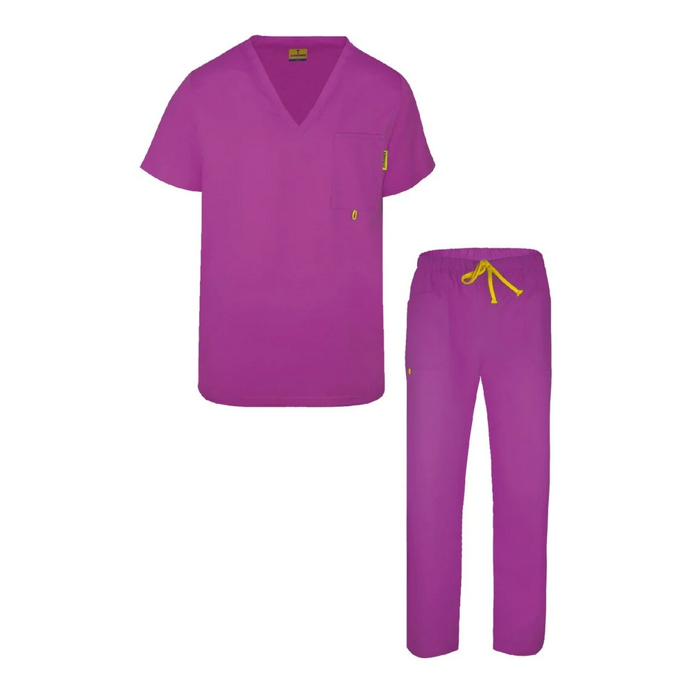 Pyjama médical ANSEL Mauve foncé – Image 3
